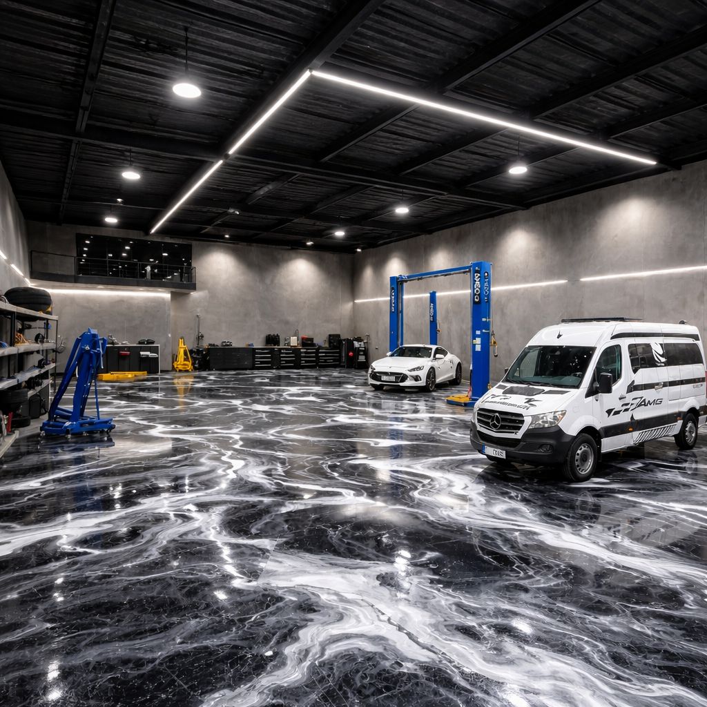 Industrial epoxy flooring installed in a Dubai facility