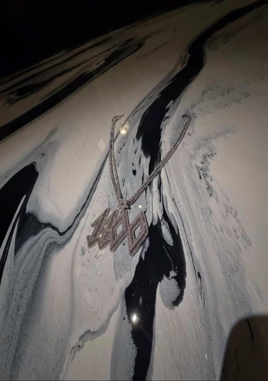Close-up of black and silver metallic epoxy finish